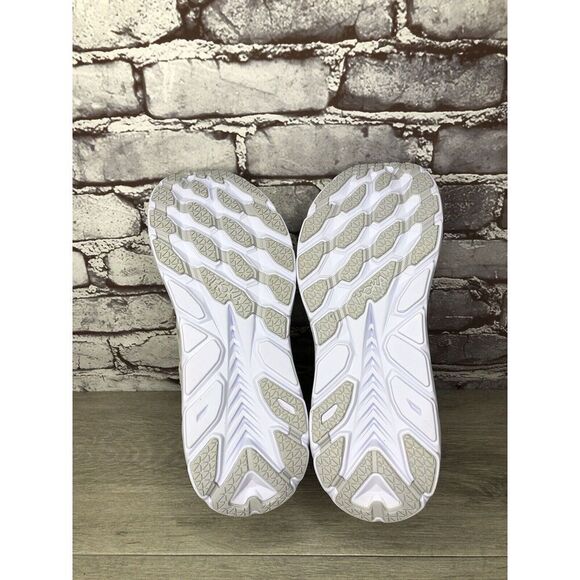 HOKA Project Clifton Blanc de Blanc Lunar White Mesh Center Zip Gym Shoes Men 8M main image 13